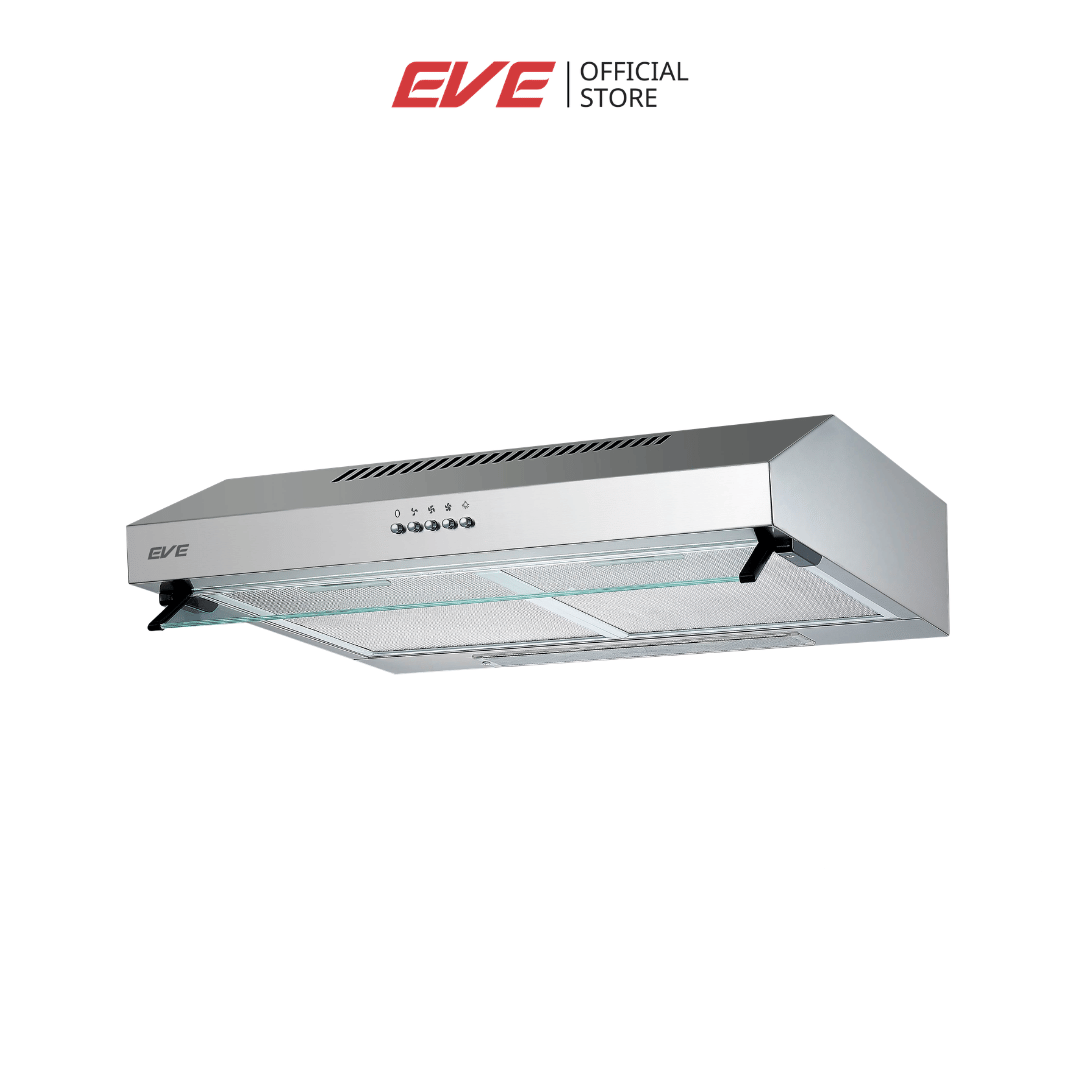 เครื่องดูดควันแบบมาตรฐาน EVE HF-HSM102AT-90 ขนาด 90 ซม. สีเงิน